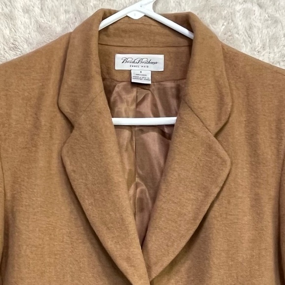Brooks Brothers Tan Womens Camel Hair Wool Blazer Sz 8 Button Career Office Work - Picture 6 of 15